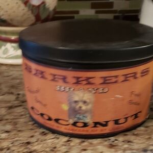 Bakers Coconut Storage Jar with Black Lid and Orange Label